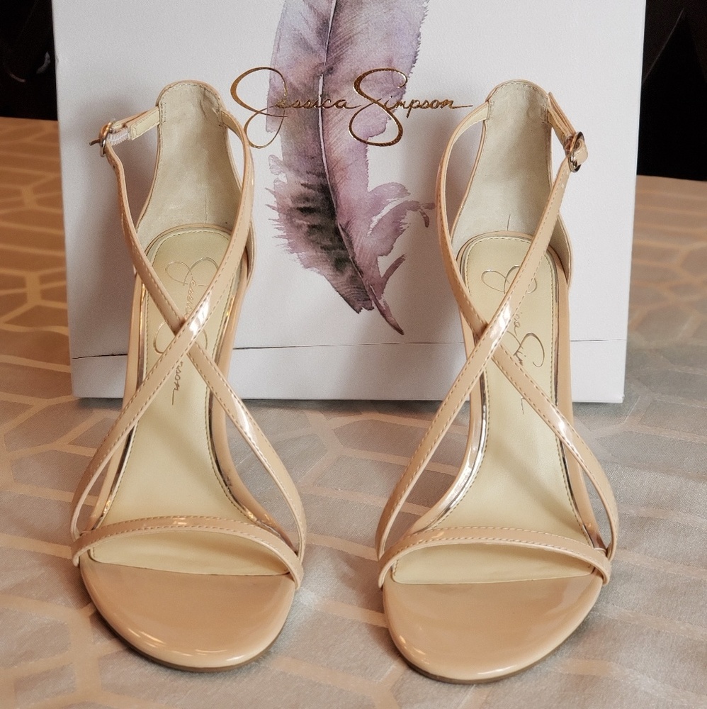 NEW Jessica Simpson Nude Aisha stiletto sandal
